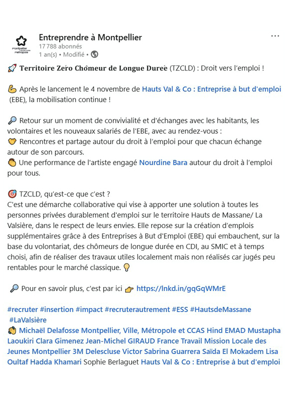 post Linkedin 2025 - La naissance de Hauts Val and Co