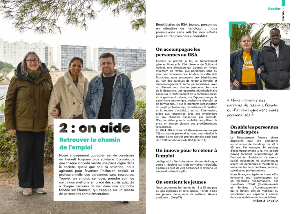 Article sur l'EBE Hauts Val & Co dans le Magazine Hérault n° 42 - Edition Est - Mars Avril 2025