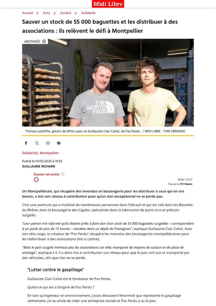 Article Midi Libre - Mai 2025