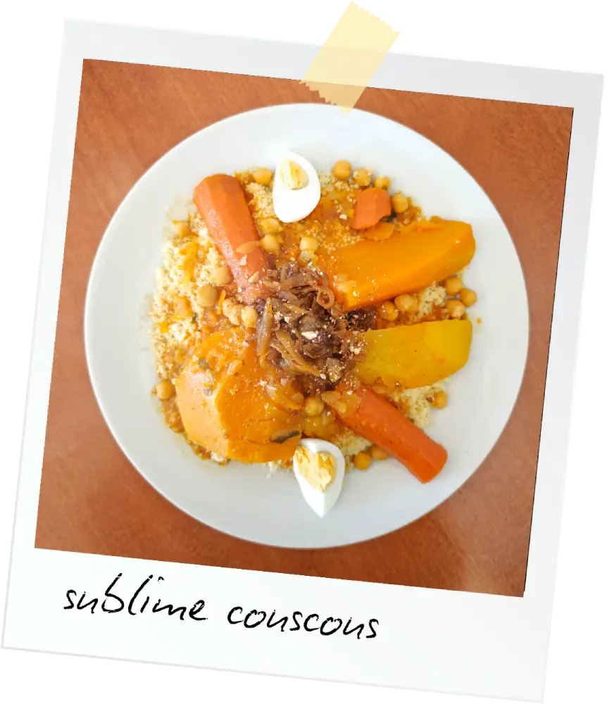 Couscous végétarien servi à Mamassane