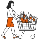 illustration courses Hauts Val Marché